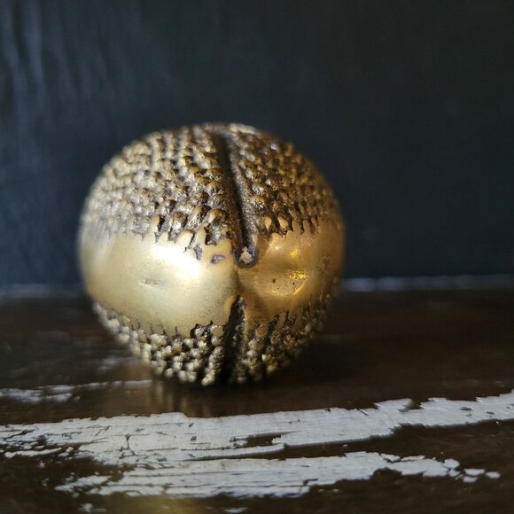 Small Vtg Brass Football Paperweight, Gift for Coach, Football Player / Fan - Picture 3 of 7